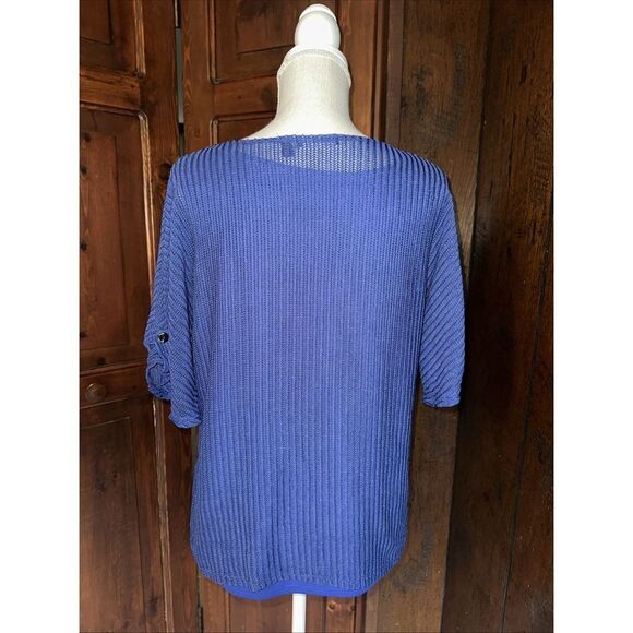 Womens Elementz Blouse Attached Camisole - Blue XL - Picture 5 of 6